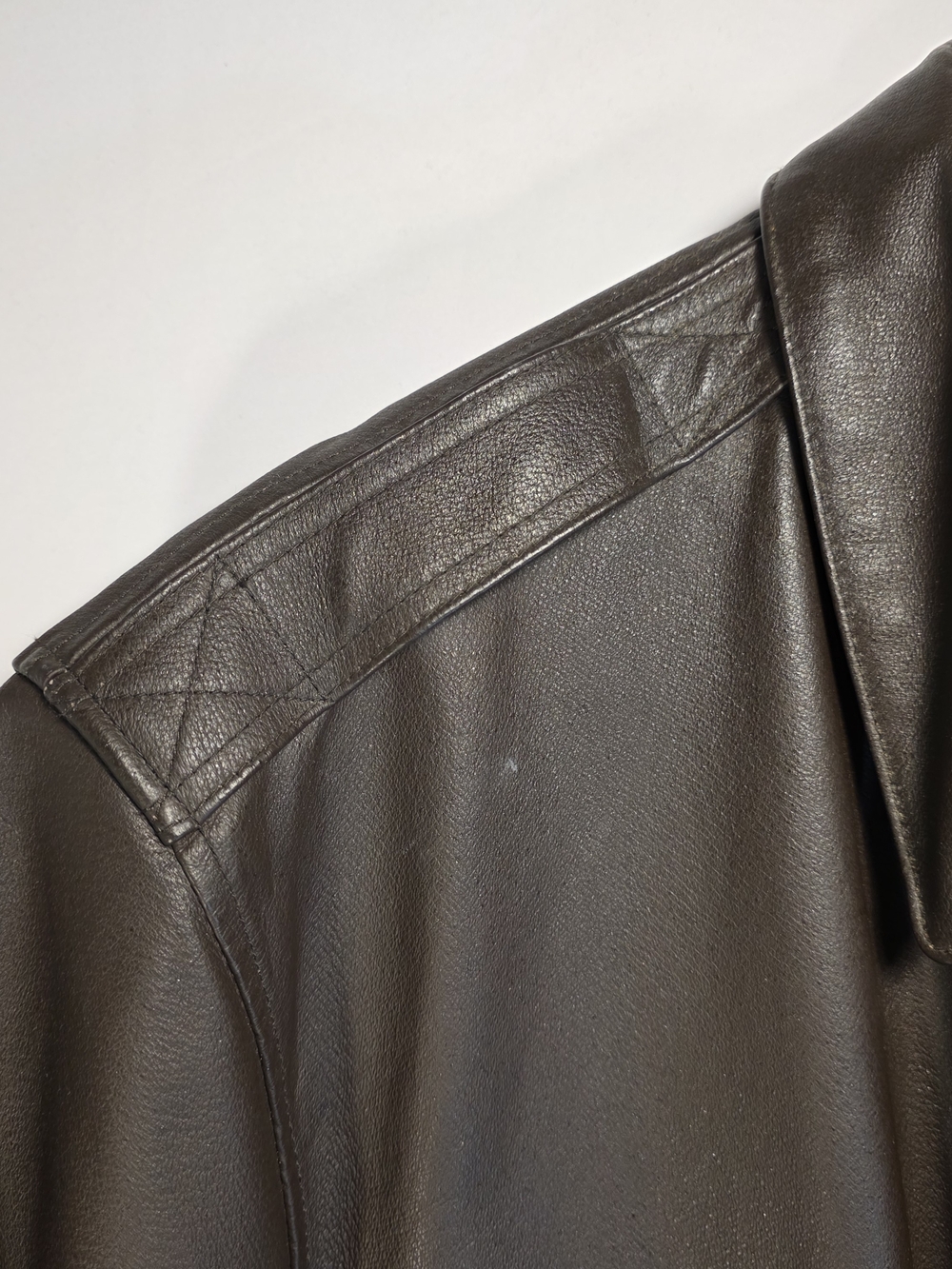 Vintage Air Force Airborne Leathers Mens L Flight Bomber Jacket Brown Leather - Picture 9 of 13